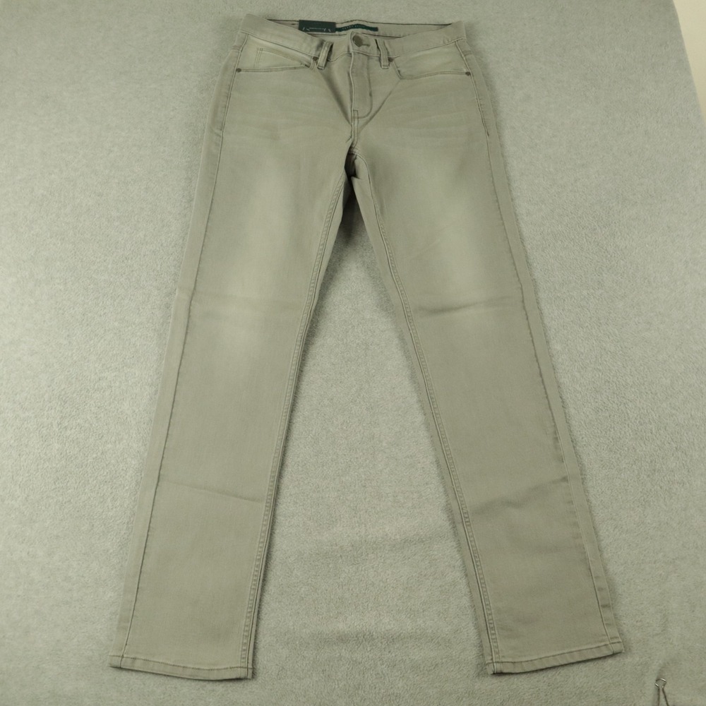 Perry Ellis Jeans Mens 30x32 Slim Fit Stretch Straight 5-Pocket Denim‎ Gray NWT